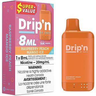 Drip'n 8ml 16k - Raspberry Peach Mango Ice