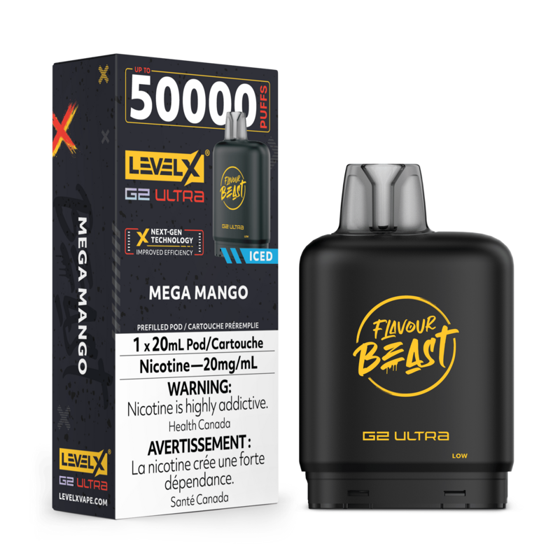 Flavour Beast Level X G2 Ultra Pods 50K  - Mega Mango Iced
