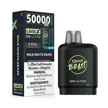 Flavour Beast Level X G2 Ultra Pods 50K  - Wild White Grape Iced