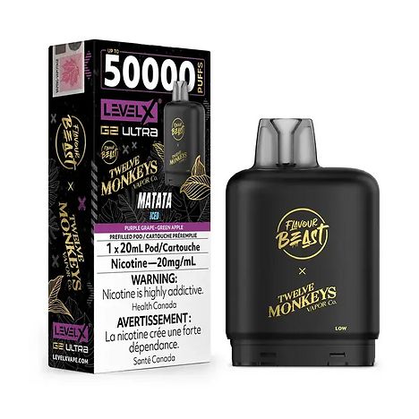 Flavour Beast Level X G2 Twelve Monkeys Ultra Pods 50K  - Matata