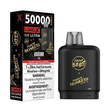 Flavour Beast Level X G2 Twelve Monkeys Ultra Pods 50K  - Hakuna