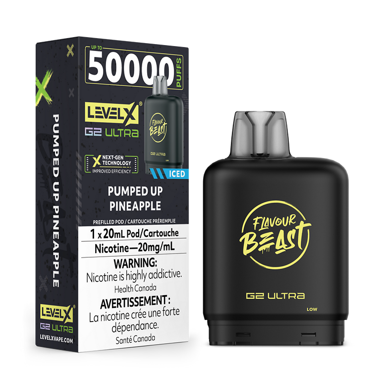 Flavour Beast Level X G2 Ultra Pods 50K  - Pumped Up Pineapple Iced