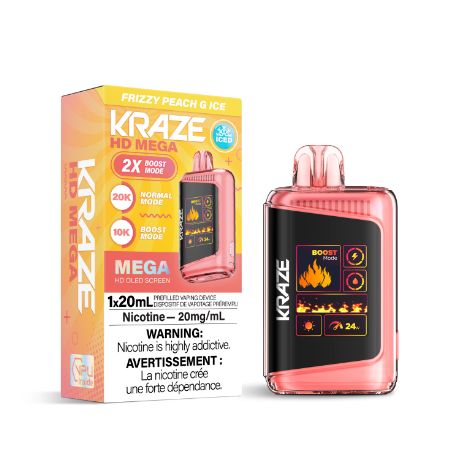 Kraze HD Mega 20K  - Frizzy Peach G Ice