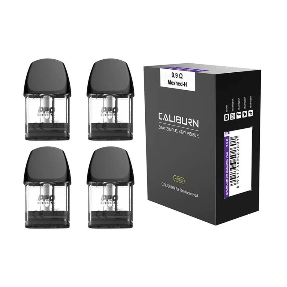 Uwell Caliburn A2 Pods (0.9 ohm) - 4 Pack