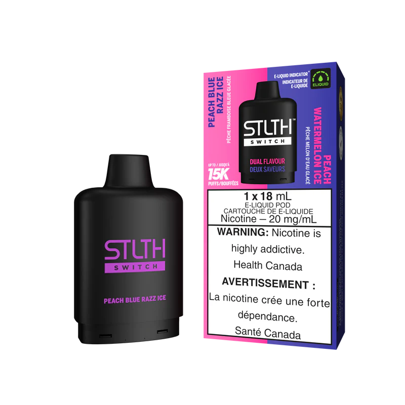 STLTH Loop 2 Switch Pods 15K - Peach Blue Razz Ice &amp; Peach Watermelon Ice