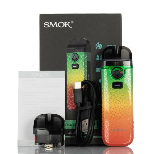 SMOK Nord 4 80W Kit, Colour: Rasta Green Armor
