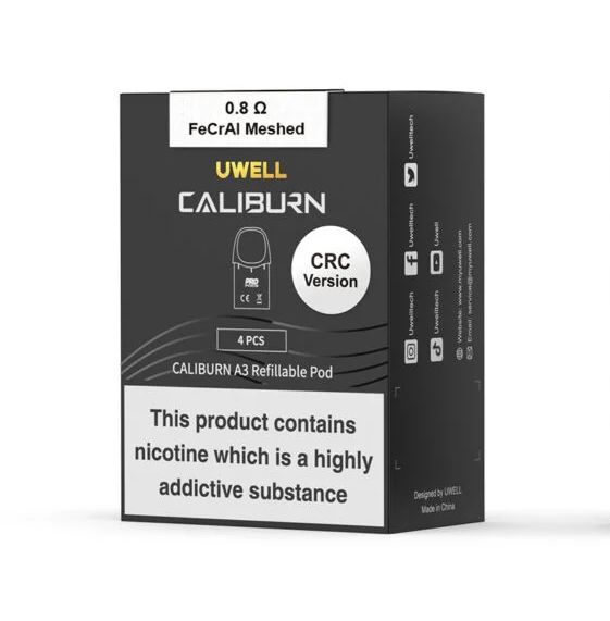 Uwell Caliburn A3 Pods (0.8 ohm) - 4 Pack