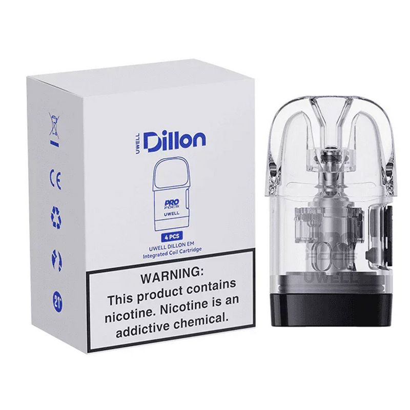 Uwell Dillon EM 0.9ohm Pods - 4 Packs