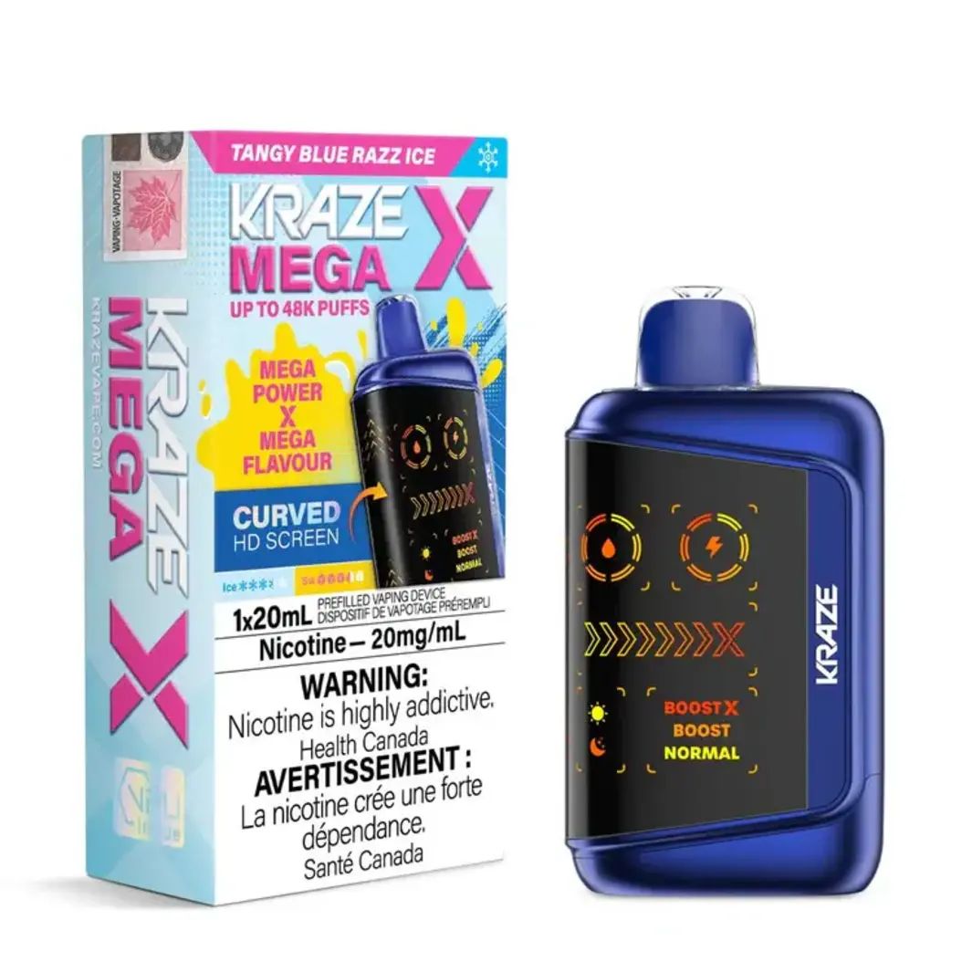 Kraze Mega X 48K - Tangy Blue Razz Ice