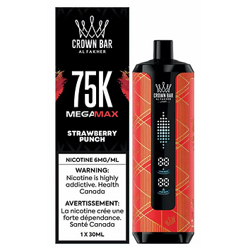Al Fakher Crown Bar Megamax 75K - Strawberry Punch
