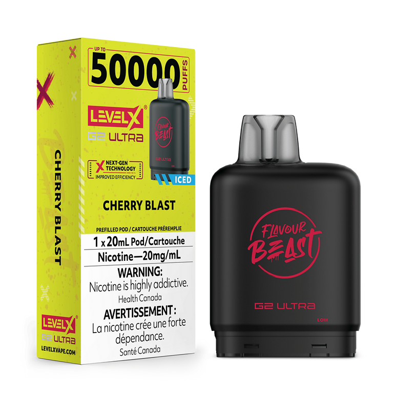 Flavour Beast Level X G2 Ultra Pods 50K  - Cherry Blast