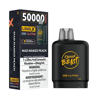 Flavour Beast Level X G2 Ultra Pods 50K  - Mad Mango Peach