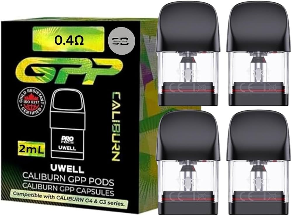 Uwell Caliburn G3/G4/G5 GPP 2ml Pods (0.9ohm) - 4 Pack