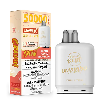 Flavour Beast Level X G2 Ultra Pods 50K  - Cravin' Peach Mango Happybake