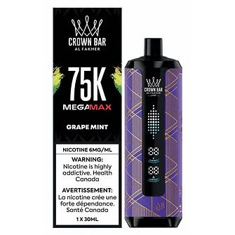 Al Fakher Crown Bar Megamax 75K - Grape Mint