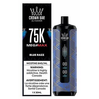 Al Fakher Crown Bar Megamax 75K - Blue Razz