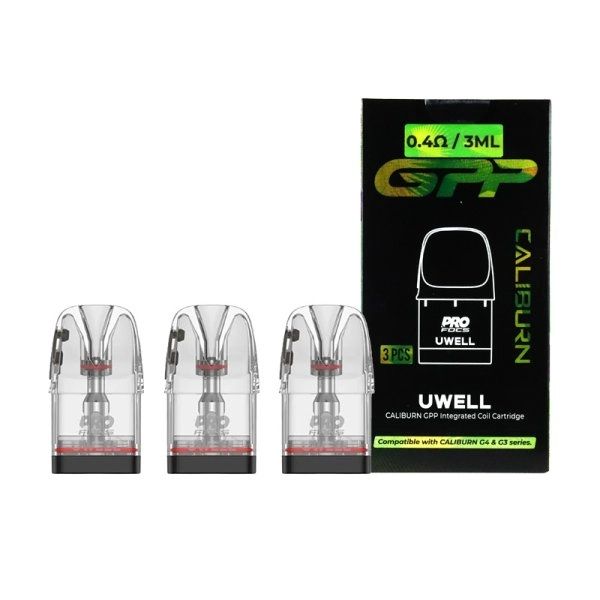 Uwell Caliburn G3/G4/G5 GPP 2ml Pods (0.4 ohm) - 4 Pack