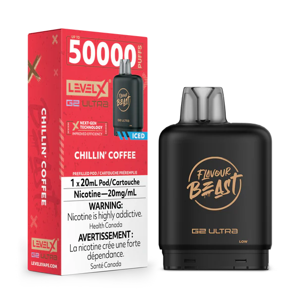 Flavour Beast Level X G2 Ultra Pods 50K  - Chillin Coffee Iced