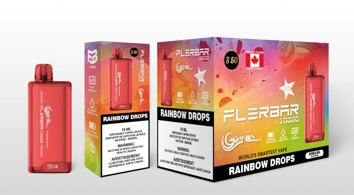 Genie Flerbar 10000 - Rainbow Drops