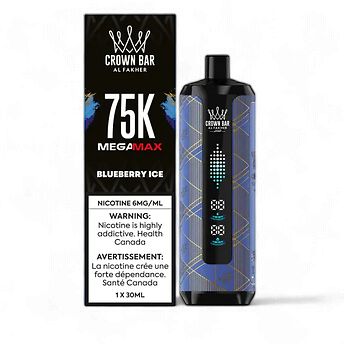Al Fakher Crown Bar Megamax 75K - Blueberry Ice