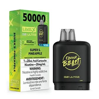 Flavour Beast Level X G2 Ultra Pods 50K  - Super Sour Pineapple Iced