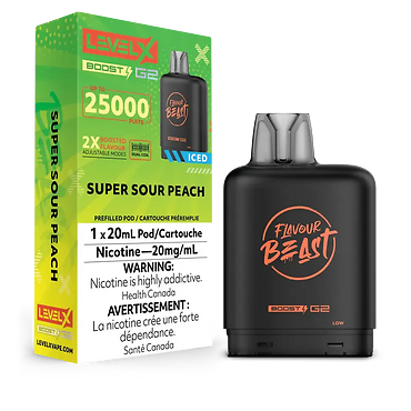 Flavour Beast Level X G2 Ultra Pods 50K  - Super Sour Peach Iced