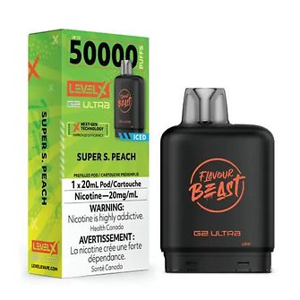 Flavour Beast Level X G2 Ultra Pods 50K  - Super Sour Peach Iced