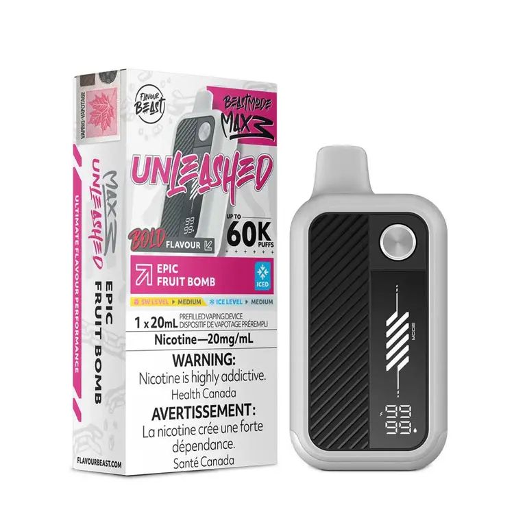 Flavour Beast Unleashed Mode Max 3 60K- Epic Fruit Bomb Iced