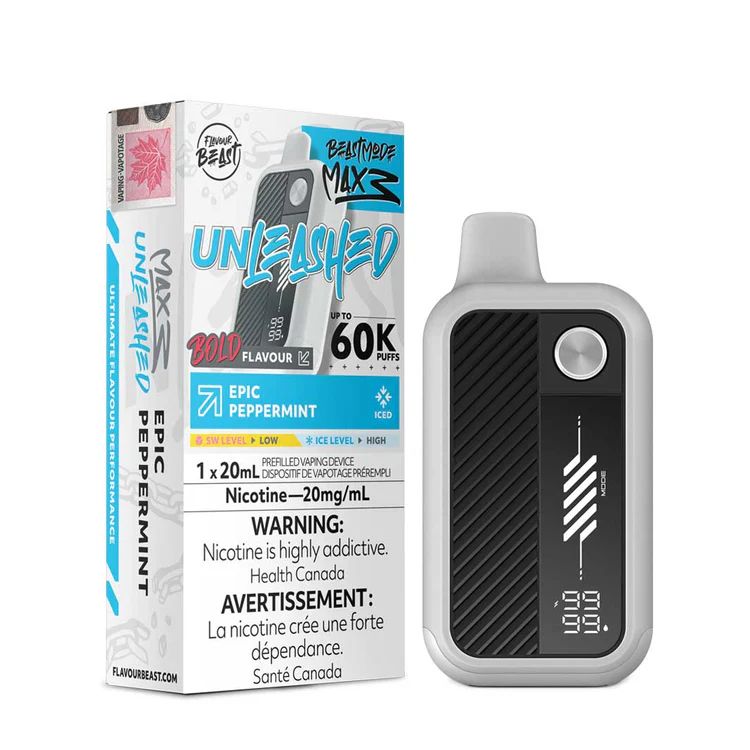 Flavour Beast Unleashed Mode Max 3 60K- Epic Peppermint Iced