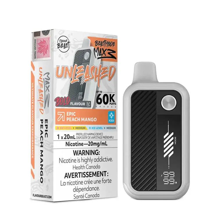 Flavour Beast Unleashed Mode Max 3 60K- Epic Peach Mango Iced