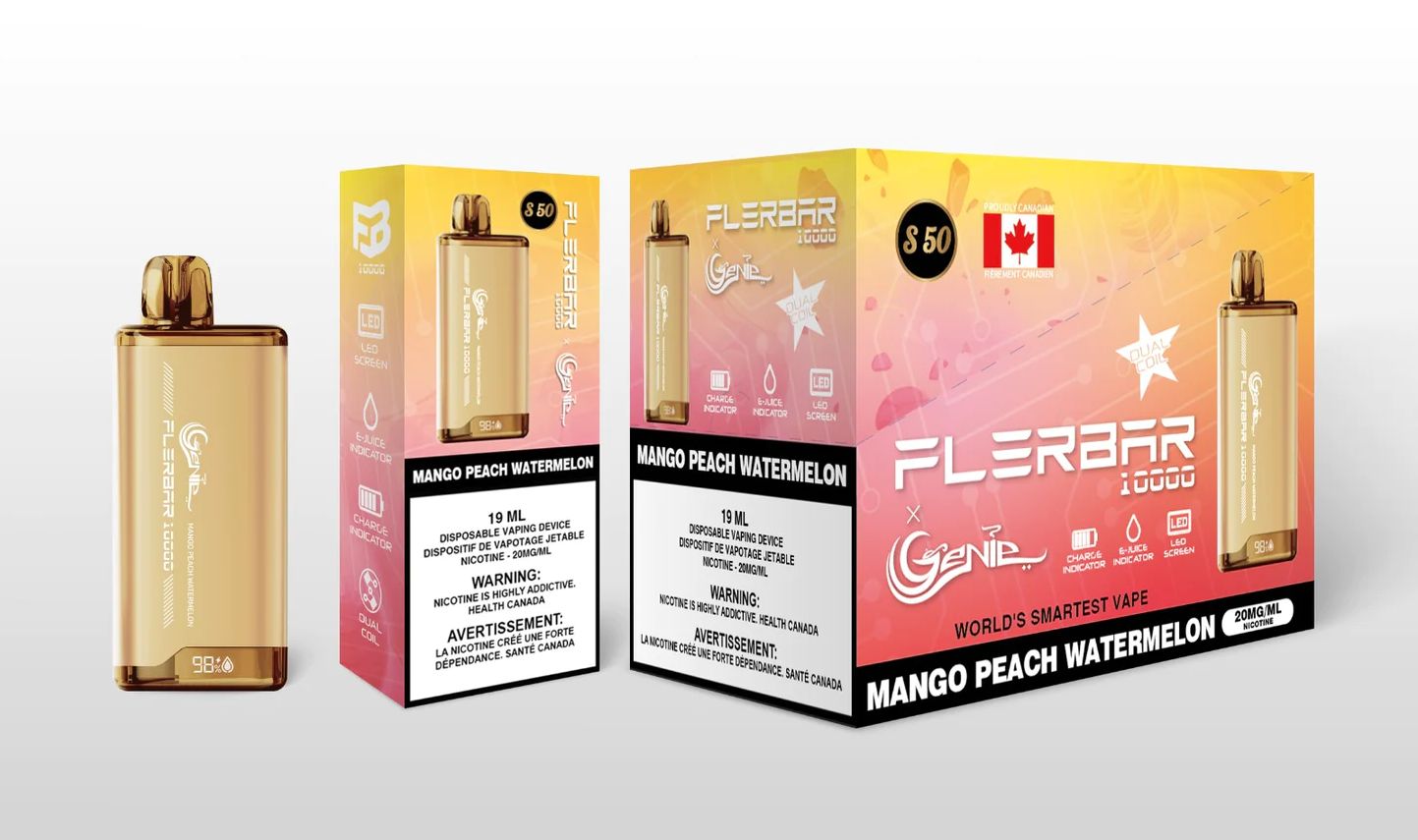 Genie Flerbar 10000 - Mango Peach Watermelon