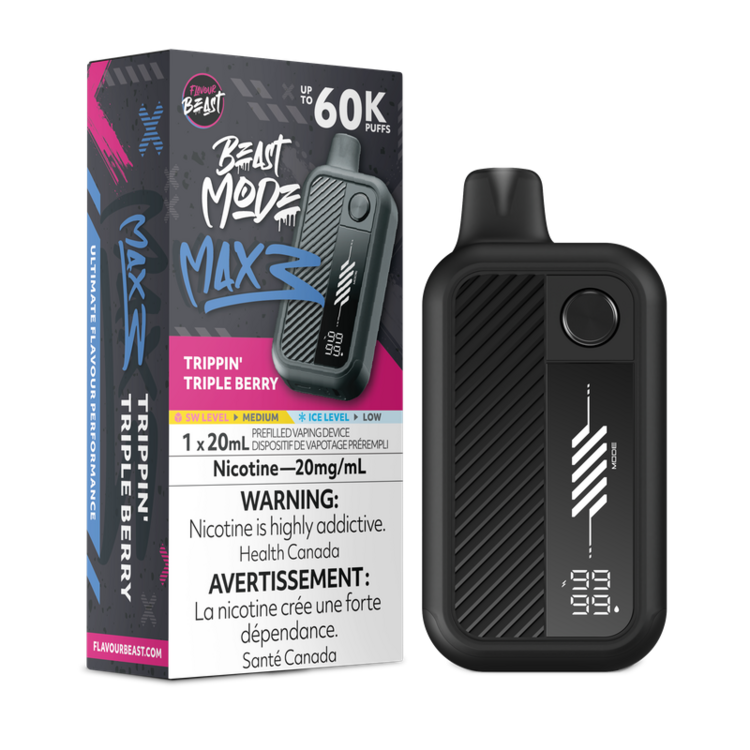Flavour Beast Mode Max 3 60K- Trippin' Triple Berry
