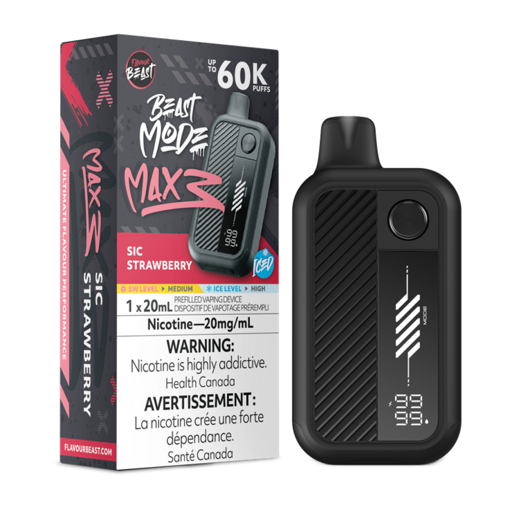 Flavour Beast Mode Max 3 60K- Sic Strawberry Iced