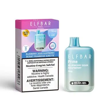 Elf Bar Prime 1800 Zero Nicotine - Blueberry Sour Raspberry