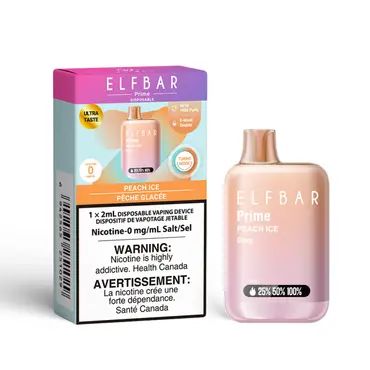 Elf Bar Prime 1800 Zero Nicotine - Peach Ice