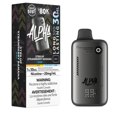 Flavour Beast Alpha 80K - STR8up Strawberry Banana Iced