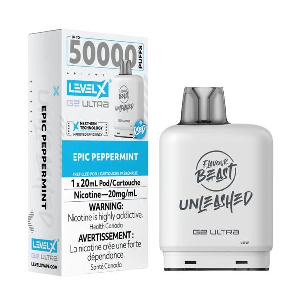 Flavour Beast Level X G2 Ultra Pods 50K  - Epic Peppermint