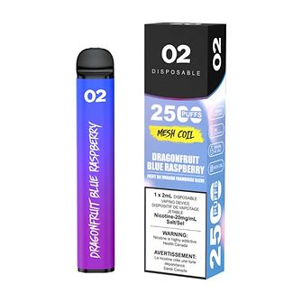 O2 2500 - Dragonfruit Blue Raspberry
