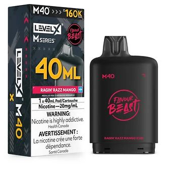 Flavour Beast Level X M40 160K - Ragin Razz Mango Iced