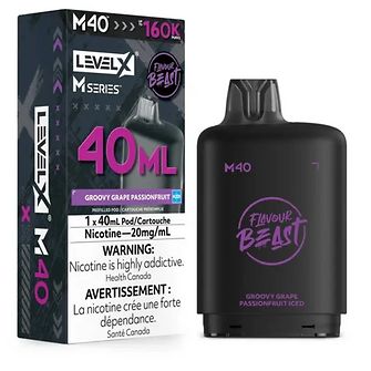 Flavour Beast Level X M40 160K - Groovy Grape Passionfruit Iced