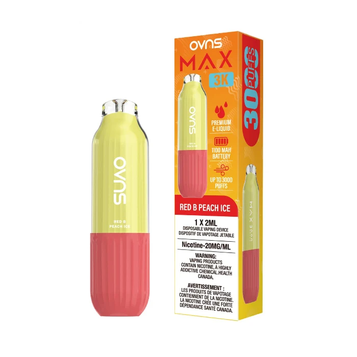 OVNS Max 3000 - Red B Peach Ice