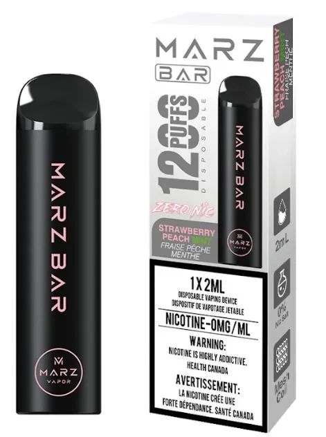 Marz Bar 1200 Zero Nicotine - Strawberry Peach Mint