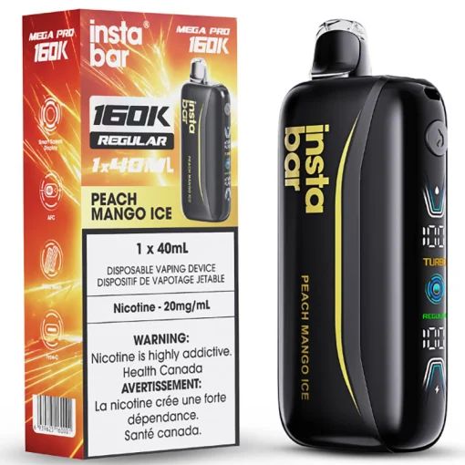 Instabar Mega Pro 160K - Peach Mango Ice