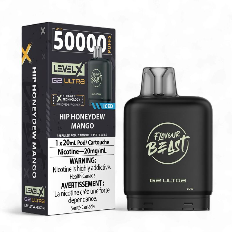 Flavour Beast Level X G2 Ultra Pods 50K - Hip Honeydew Mango Iced