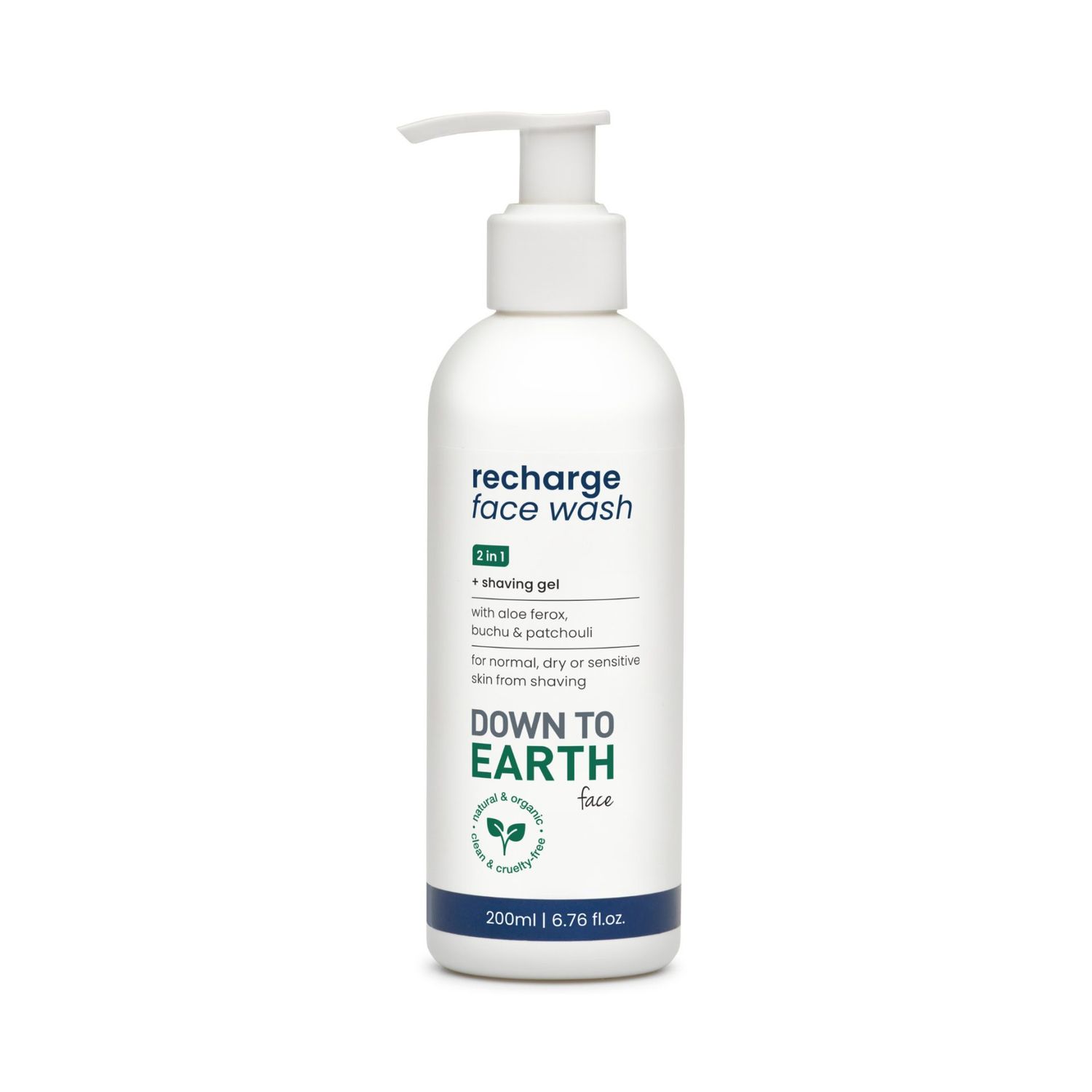 Down to Earth - Recharge Face Wash &amp; Shaving Gel - 200ml