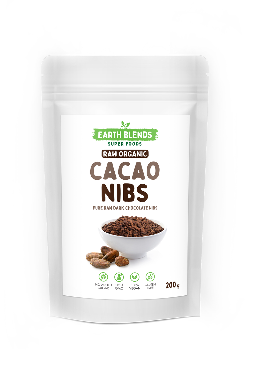 Earth Blends - Organic Cacao Nibs - 200g