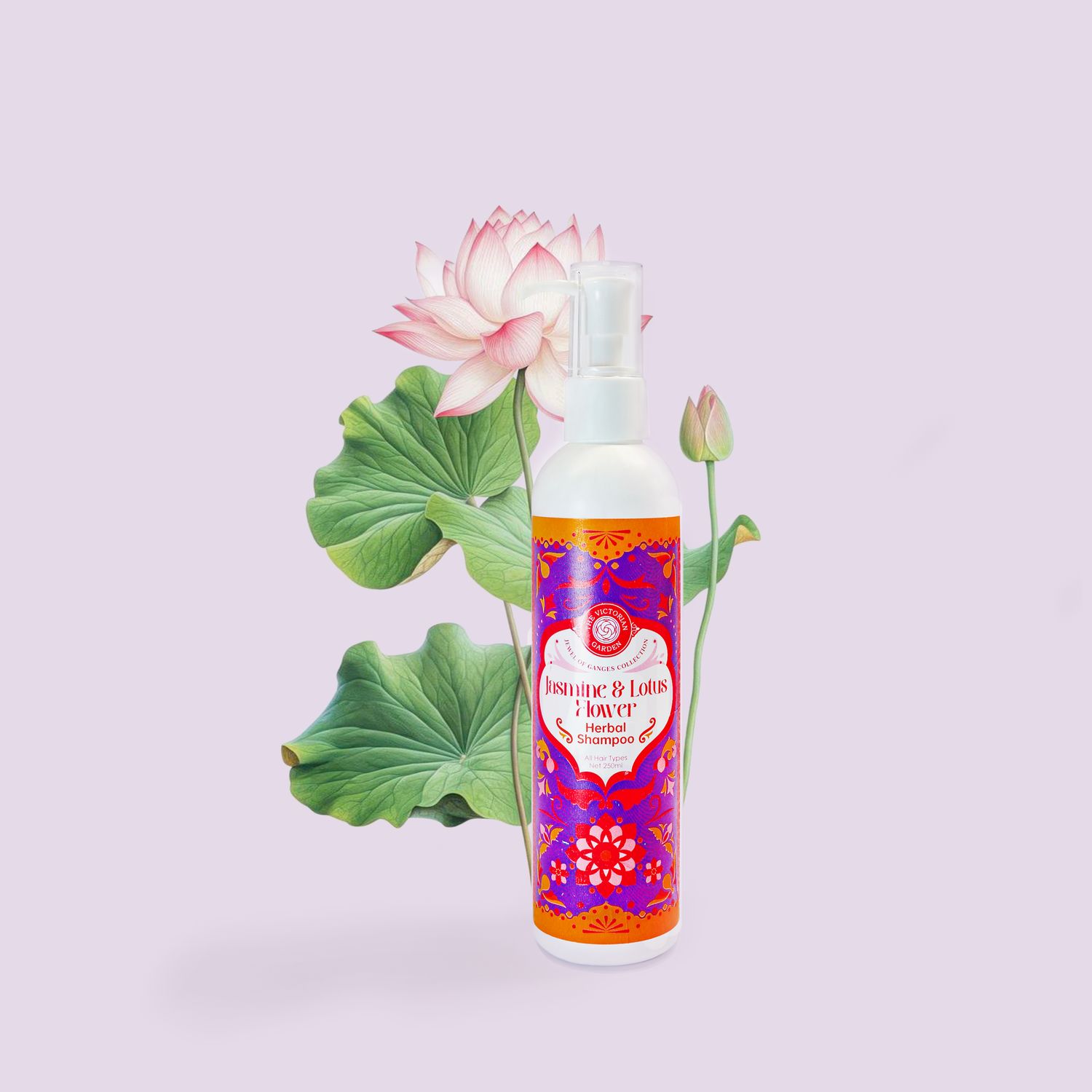 The Victorian Garden - Jasmine &amp; Lotus Flower Herbal Shampoo - 200ml