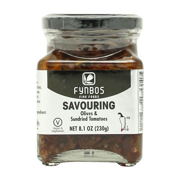 Fine Fynbos Foods - Savourings olive and sundried tomatoes - 250ml / 230g Fine Fynbos Foods - Savourings olive and sundried tomatoes - 250ml / 230g