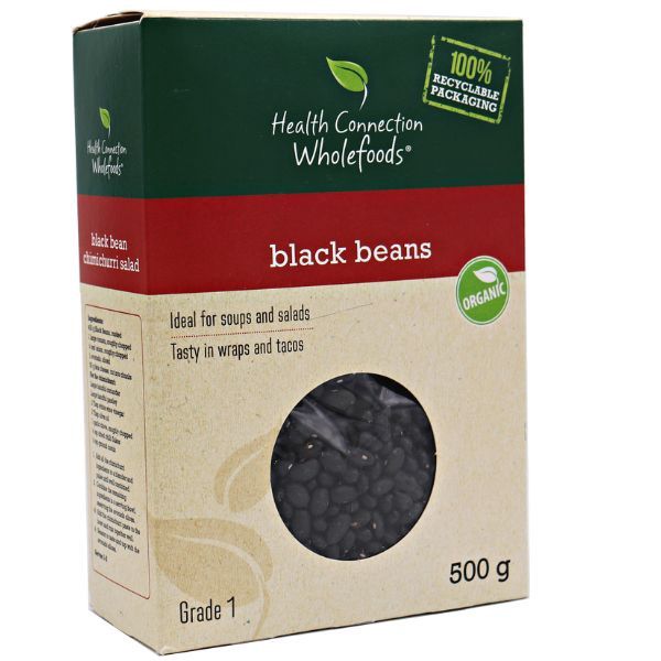 Health Connection Wholefoods - Black Beans, Organic - 500g