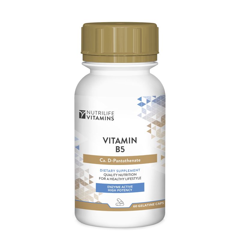 Nutrigreen - Nutrilife Vitamins - Vita B5 Calcium D-Panthenate Advanced Enzyme Active- 60 capsules